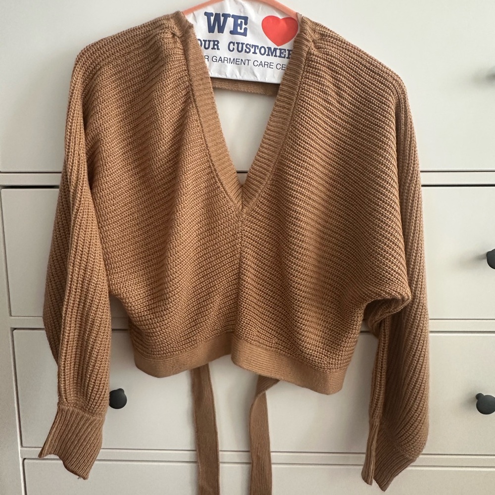 forever 21 tie back sweater